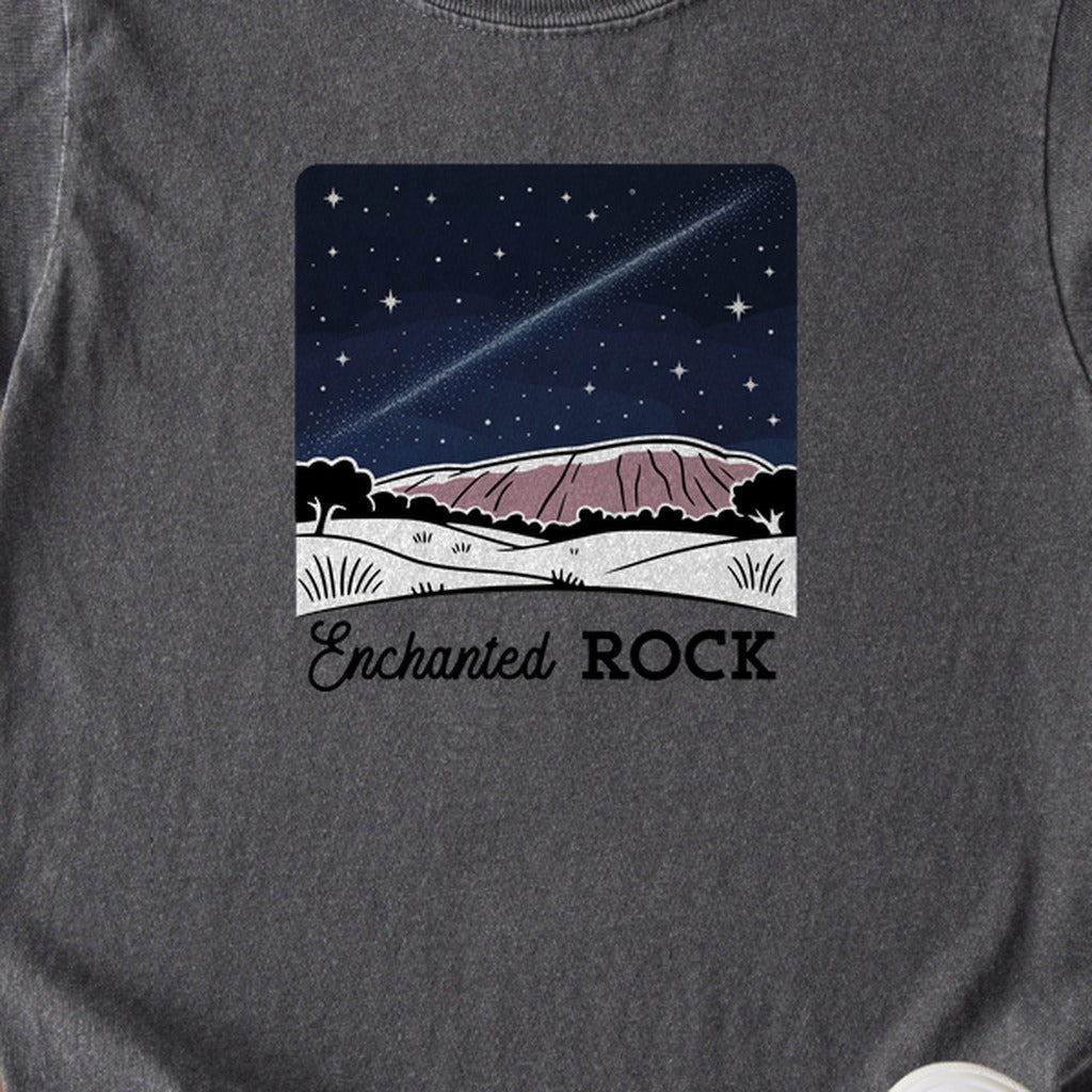 Enchanted Rock at Night Kids Cotton T-Shirt