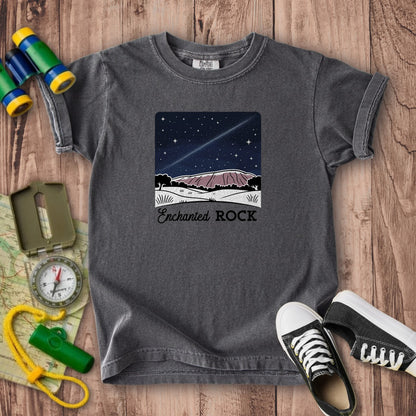 Enchanted Rock at Night Kids Cotton T-Shirt