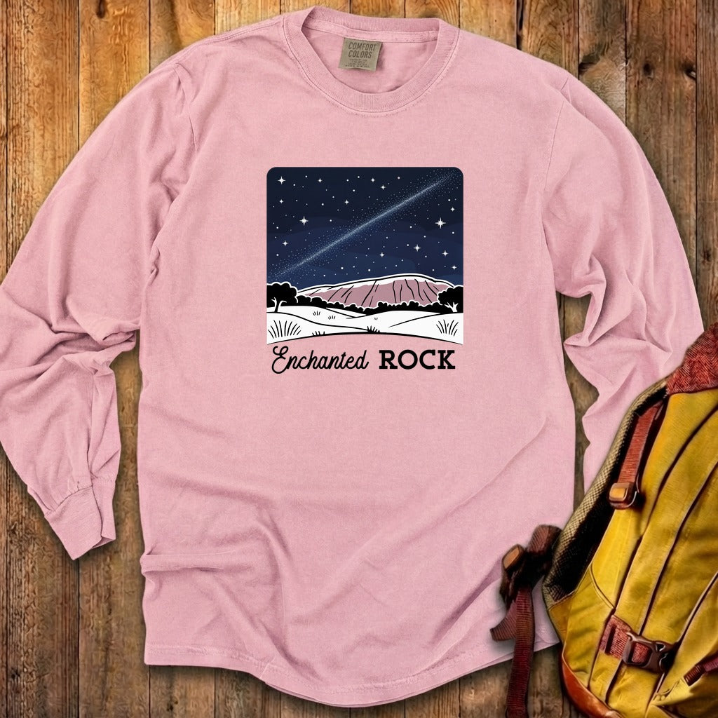 Enchanted Rock at Night Cotton Long Sleeve