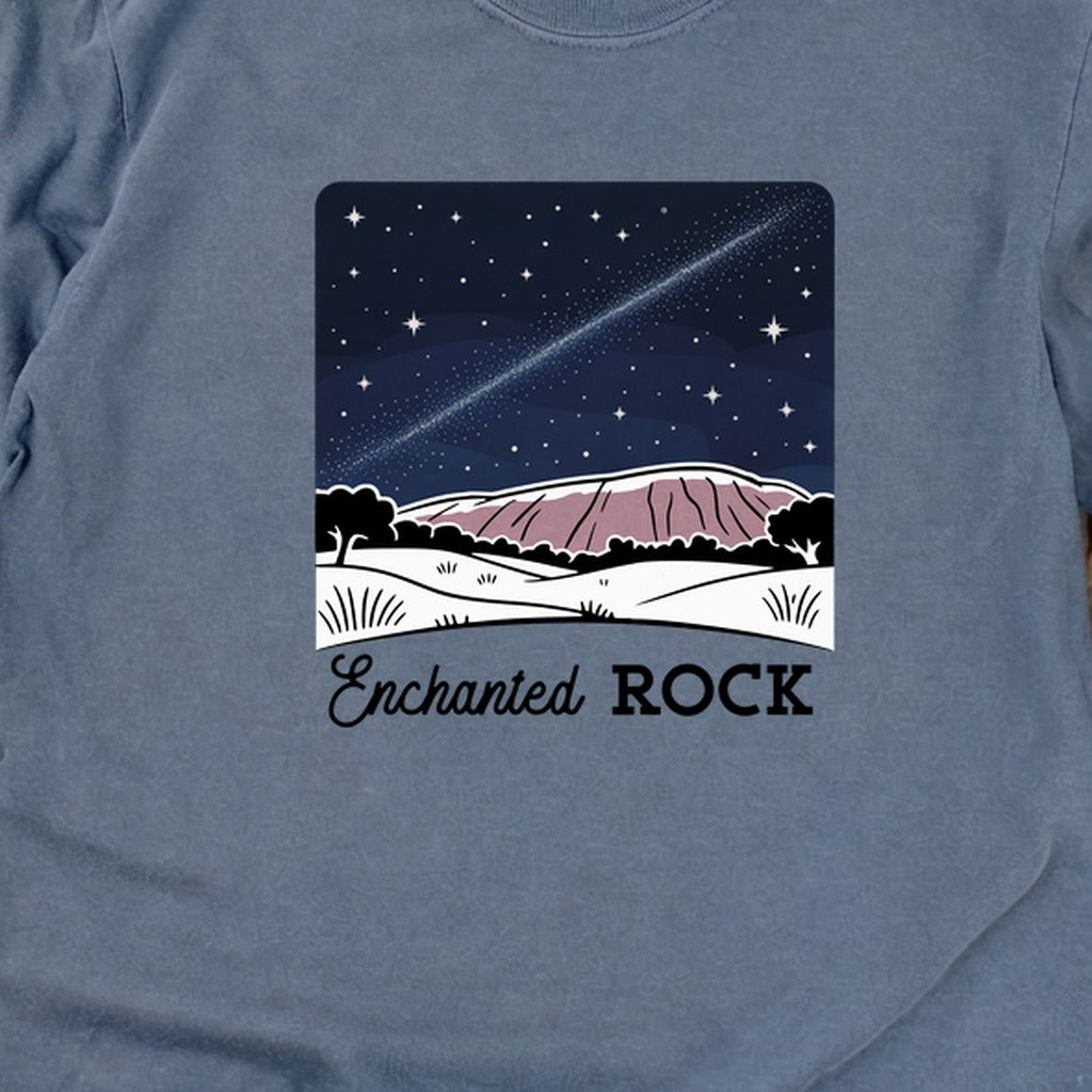 Enchanted Rock at Night Cotton Long Sleeve