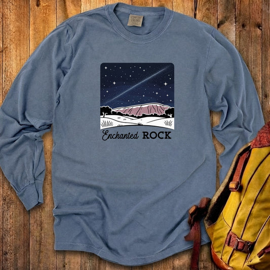 Enchanted Rock at Night Cotton Long Sleeve
