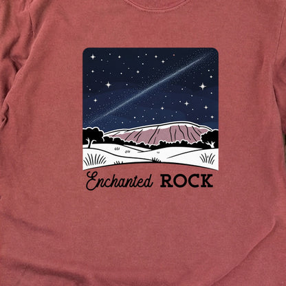 Enchanted Rock at Night Cotton Long Sleeve