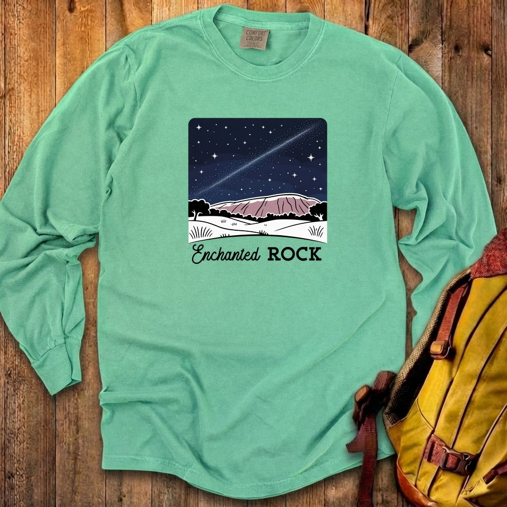 Enchanted Rock at Night Cotton Long Sleeve