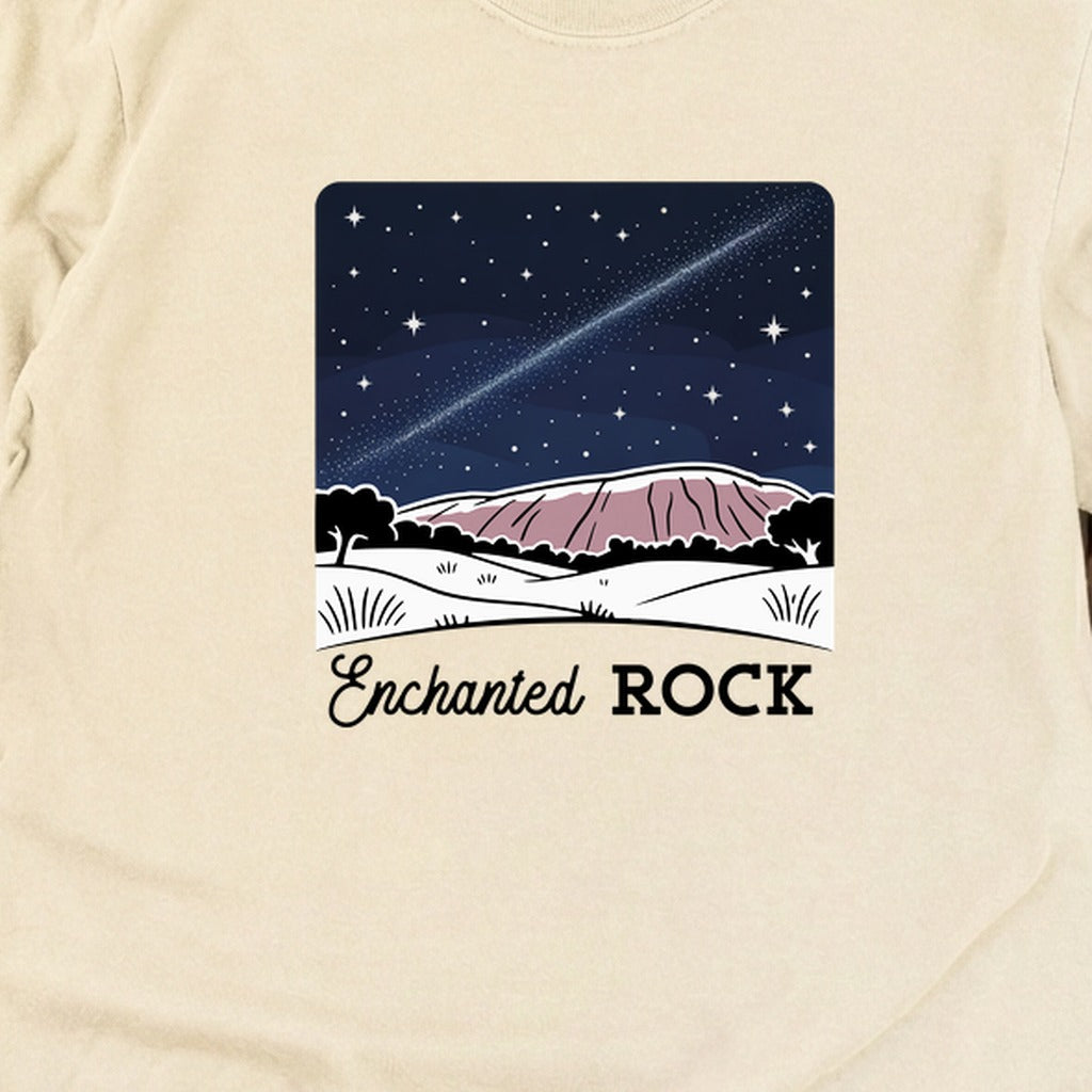 Enchanted Rock at Night Cotton Long Sleeve