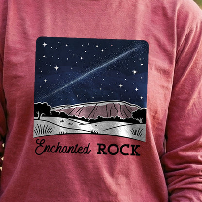 Enchanted Rock at Night Cotton Long Sleeve