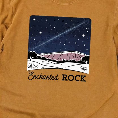 Enchanted Rock at Night Cotton Long Sleeve