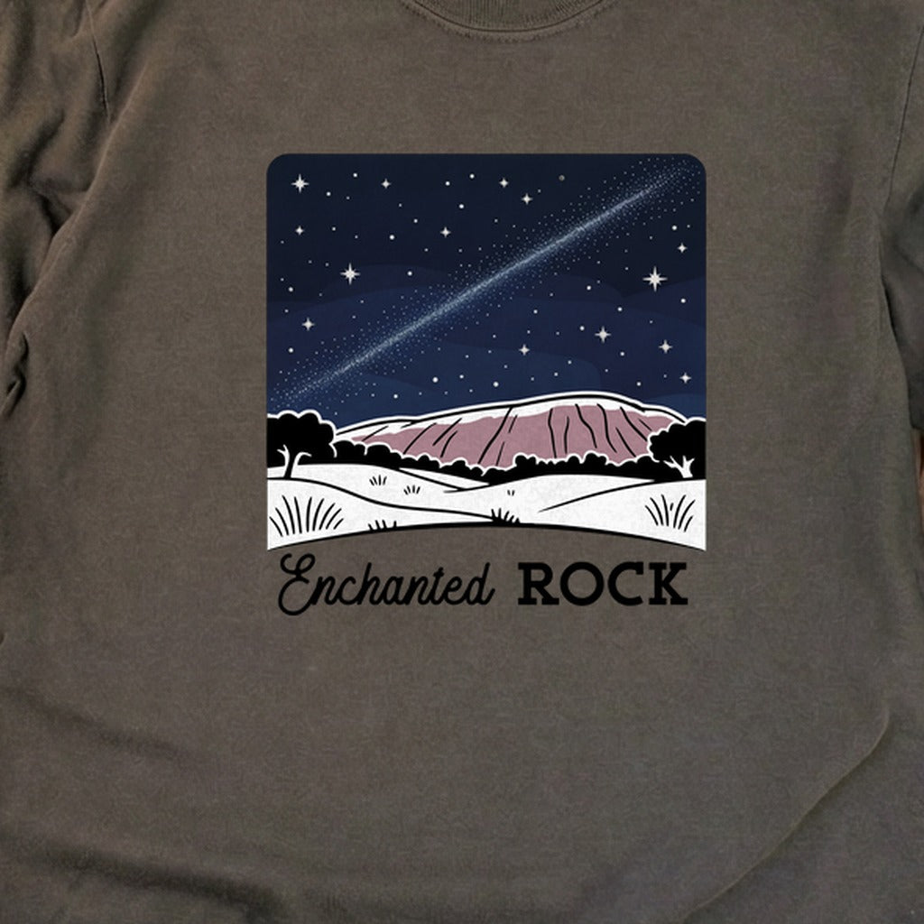 Enchanted Rock at Night Cotton Long Sleeve