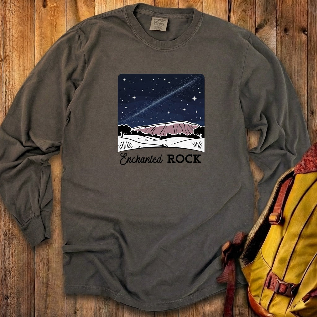 Enchanted Rock at Night Cotton Long Sleeve