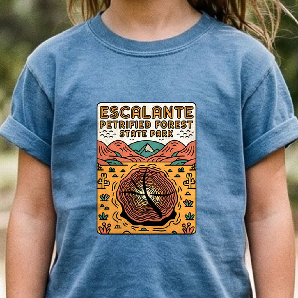 Escalante Petrified Forest State Park Kids Cotton T-Shirt