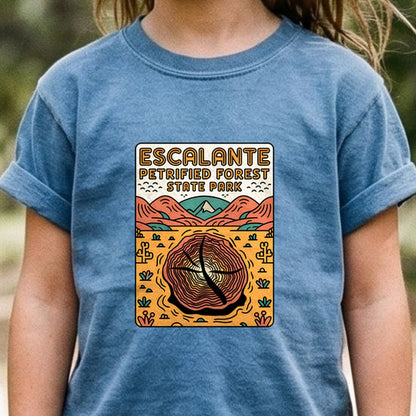 Escalante Petrified Forest State Park Kids Cotton T-Shirt