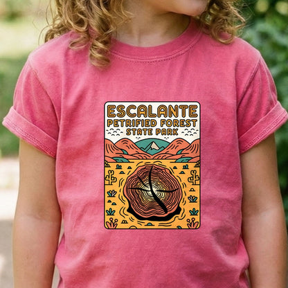 Escalante Petrified Forest State Park Kids Cotton T-Shirt