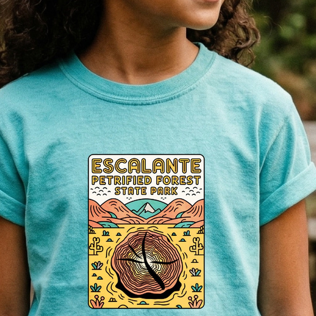 Escalante Petrified Forest State Park Kids Cotton T-Shirt