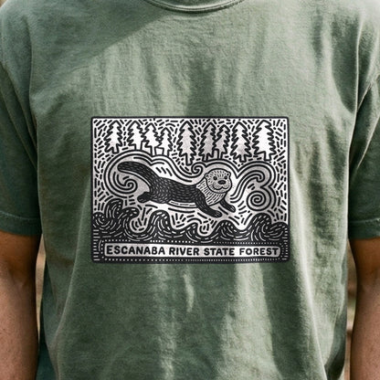 Escanaba River State Forest Cotton T-Shirt