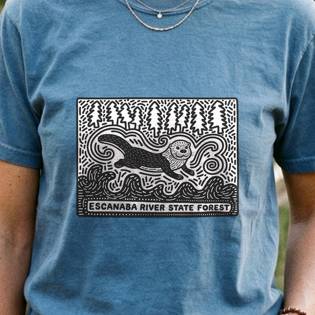 Escanaba River State Forest Cotton T-Shirt