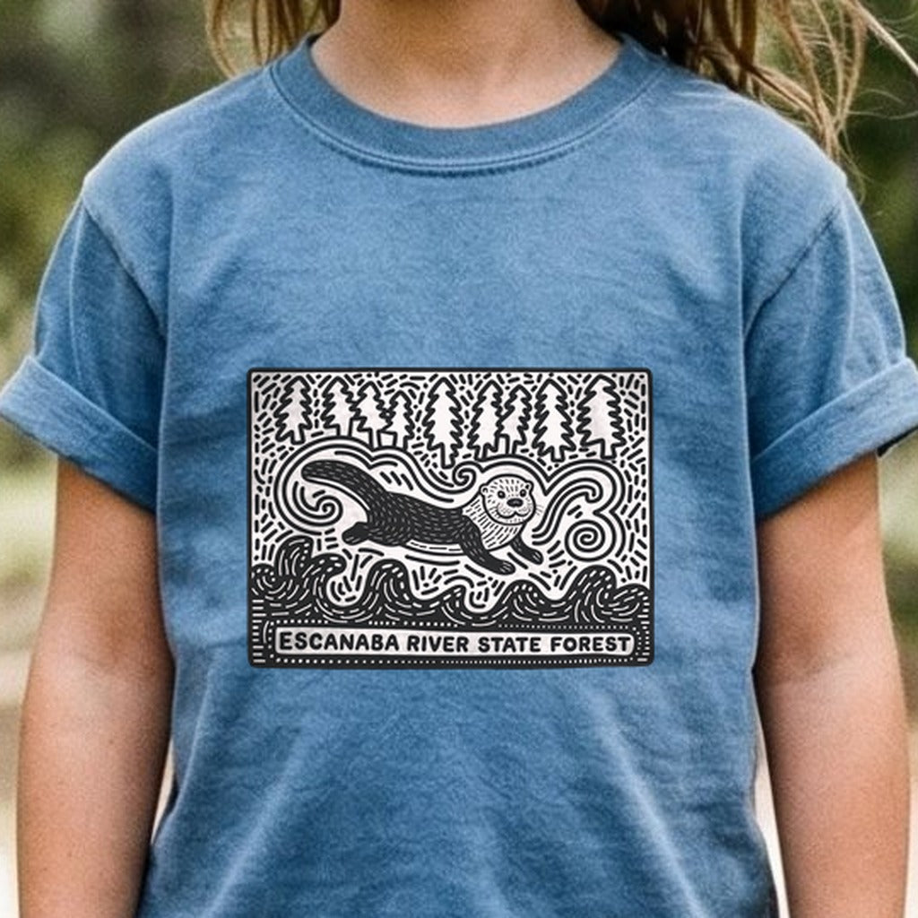 Escanaba River State Forest Kids Cotton T-Shirt