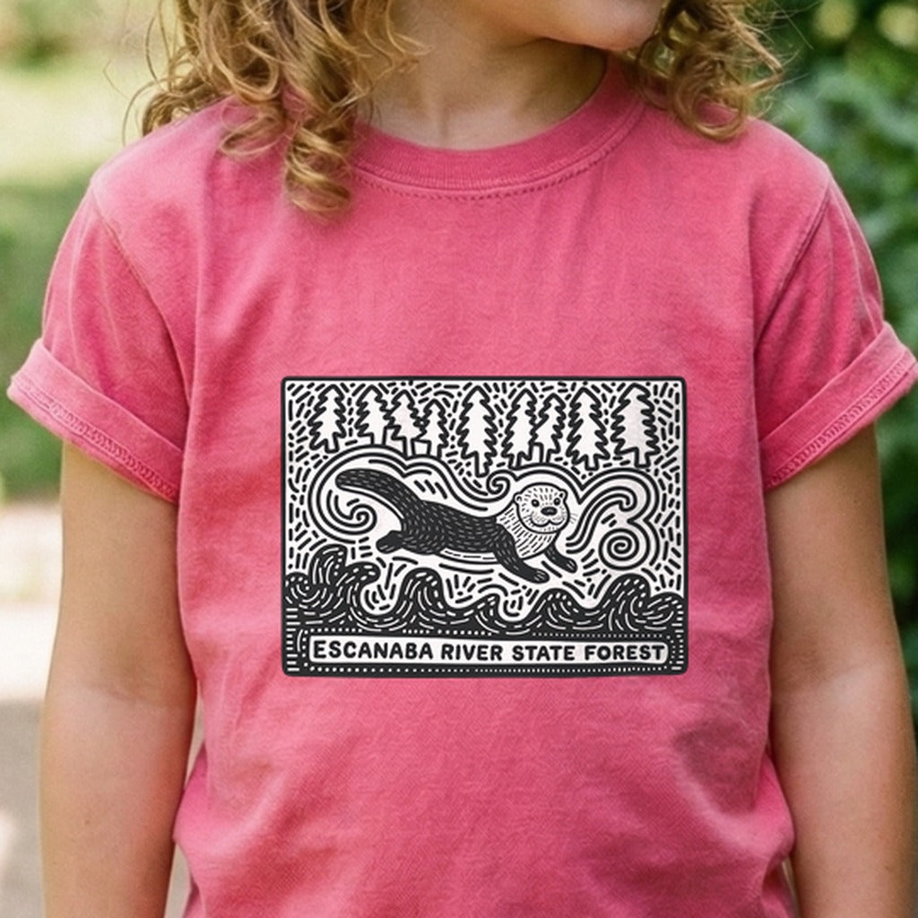 Escanaba River State Forest Kids Cotton T-Shirt