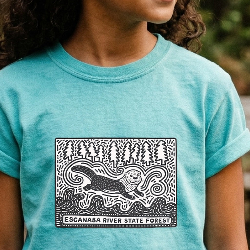 Escanaba River State Forest Kids Cotton T-Shirt