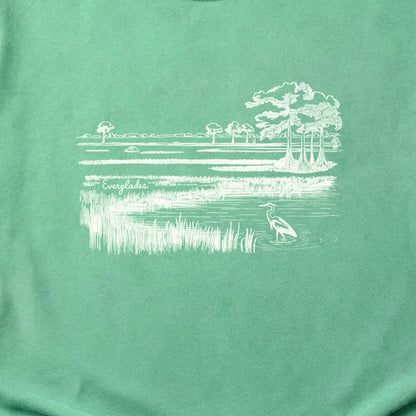 Everglades Line Drawing Cotton T-Shirt
