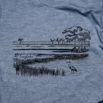 Everglades Line Drawing T-Shirt