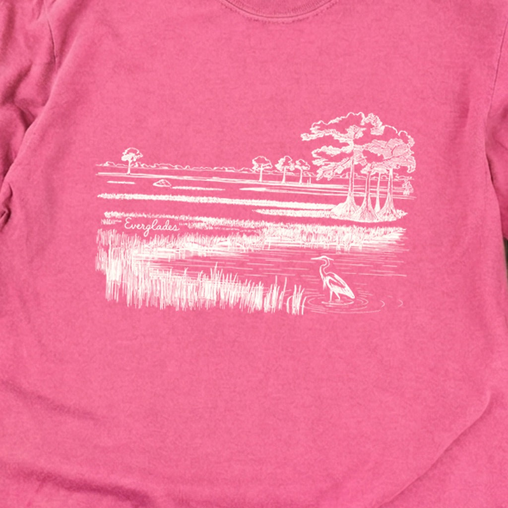 Everglades Line Drawing Cotton Long Sleeve