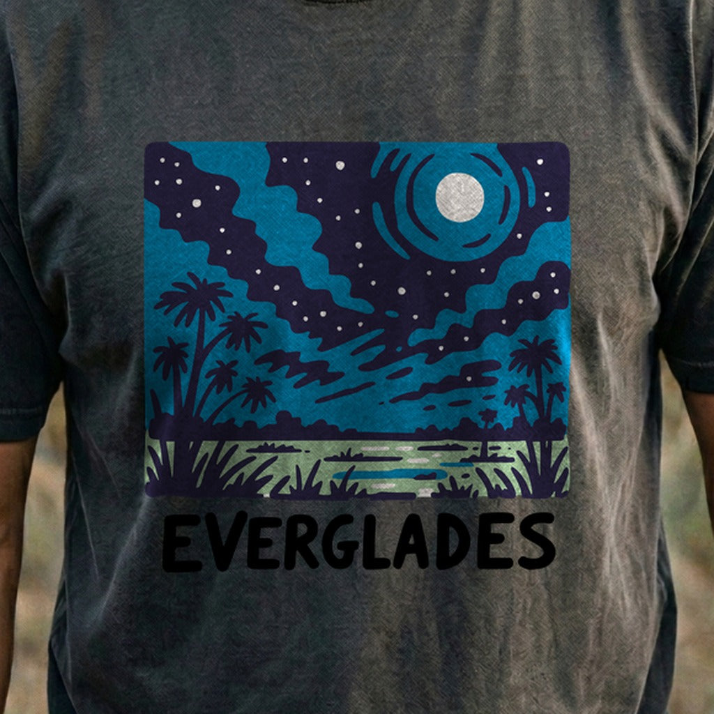 Everglades at Night Cotton T-Shirt
