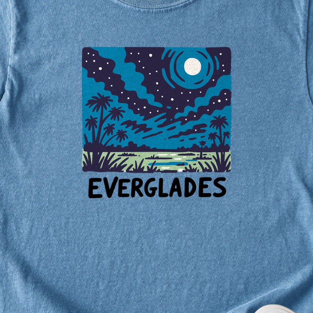 Everglades at Night Kids Cotton T-Shirt