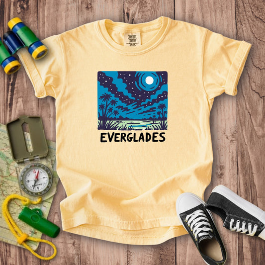 Everglades at Night Kids Cotton T-Shirt