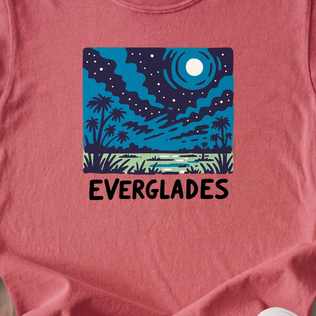 Everglades at Night Kids Cotton T-Shirt