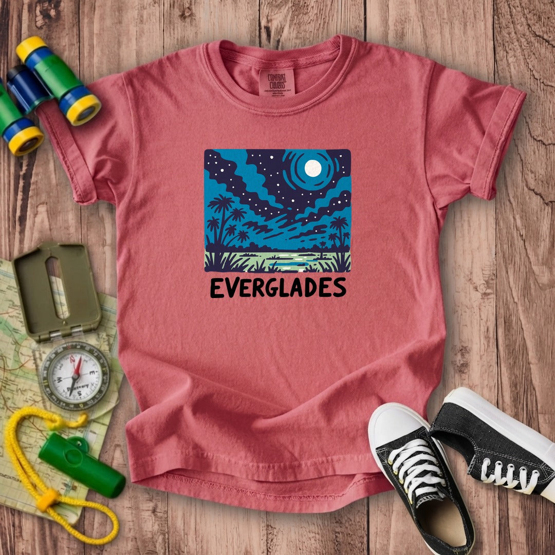 Everglades at Night Kids Cotton T-Shirt