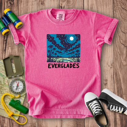 Everglades at Night Kids Cotton T-Shirt