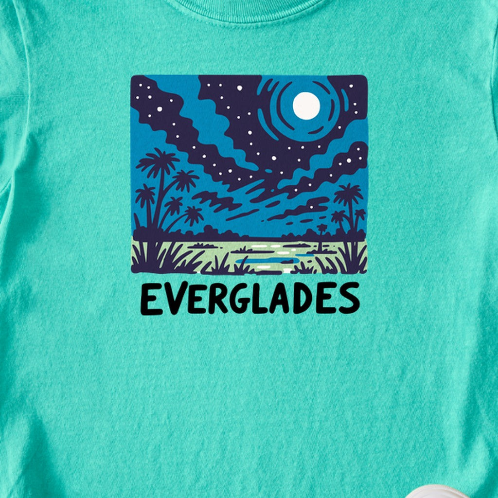 Everglades at Night Kids Cotton T-Shirt