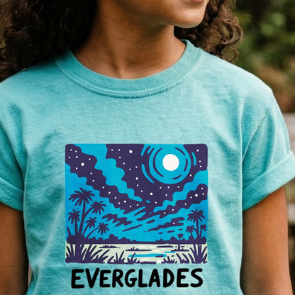 Everglades at Night Kids Cotton T-Shirt