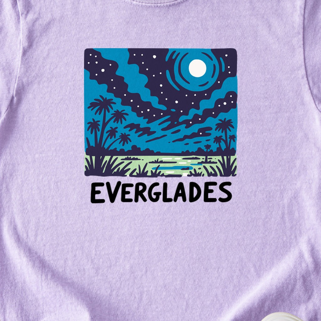 Everglades at Night Kids Cotton T-Shirt
