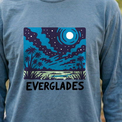 Everglades at Night Cotton Long Sleeve