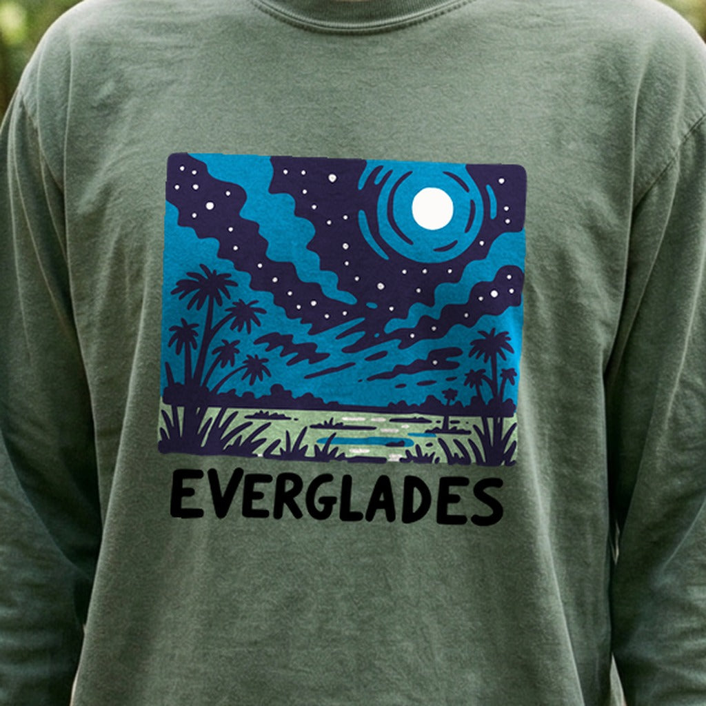 Everglades at Night Cotton Long Sleeve