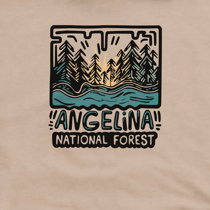 Angelina National Forest Crewneck Sweatshirt Adventure and Outdoors Themed Sweatshirt