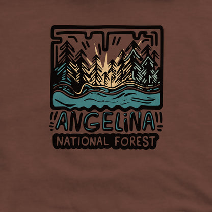 Angelina National Forest Crewneck Sweatshirt Adventure and Outdoors Themed Sweatshirt