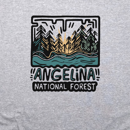 Angelina National Forest Crewneck Sweatshirt Adventure and Outdoors Themed Sweatshirt