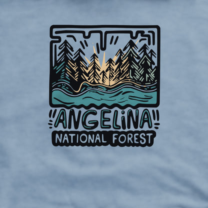 Angelina National Forest Crewneck Sweatshirt Adventure and Outdoors Themed Sweatshirt