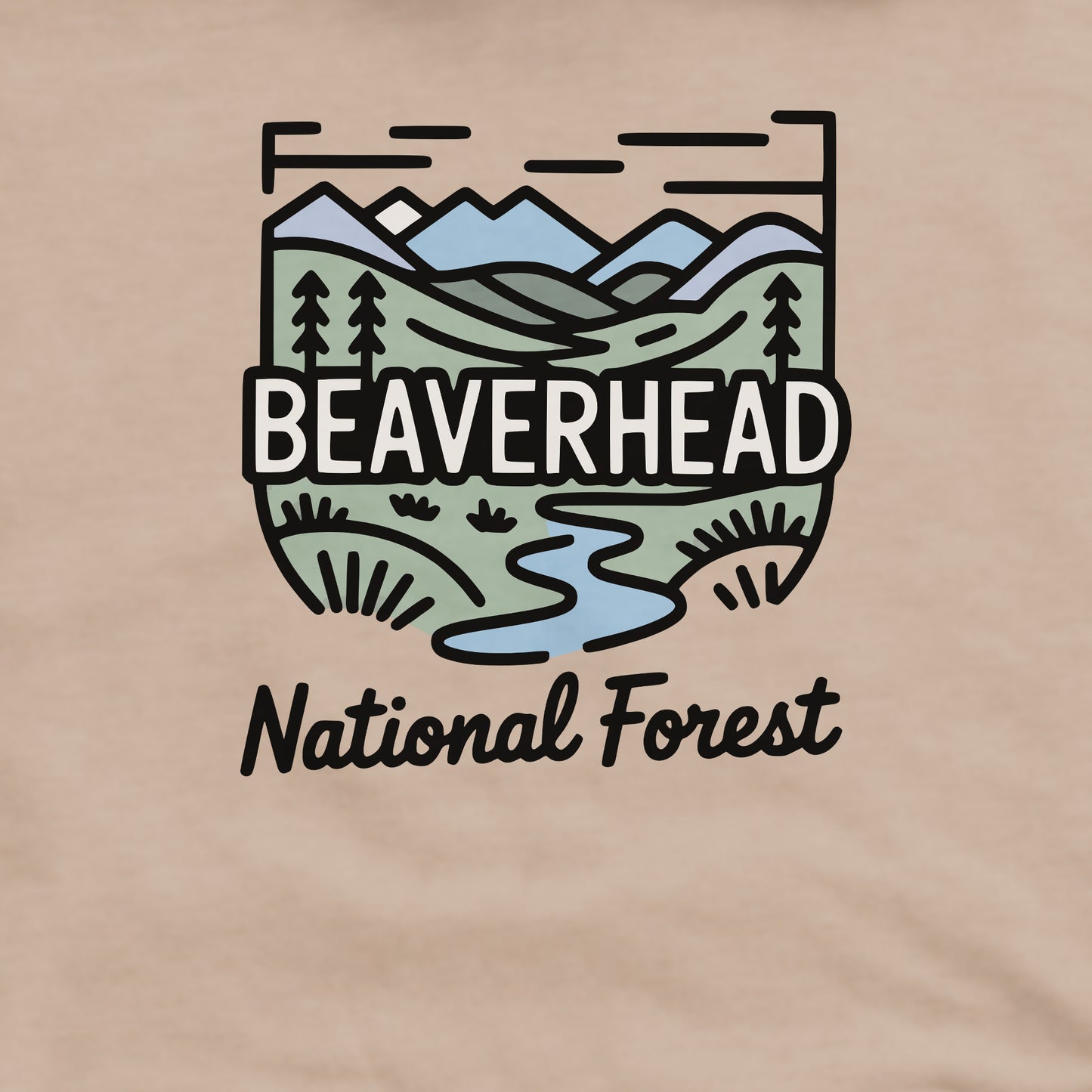 Beaverhead National Forest Crewneck Sweatshirt Adventure and Outdoors Themed Sweatshirt