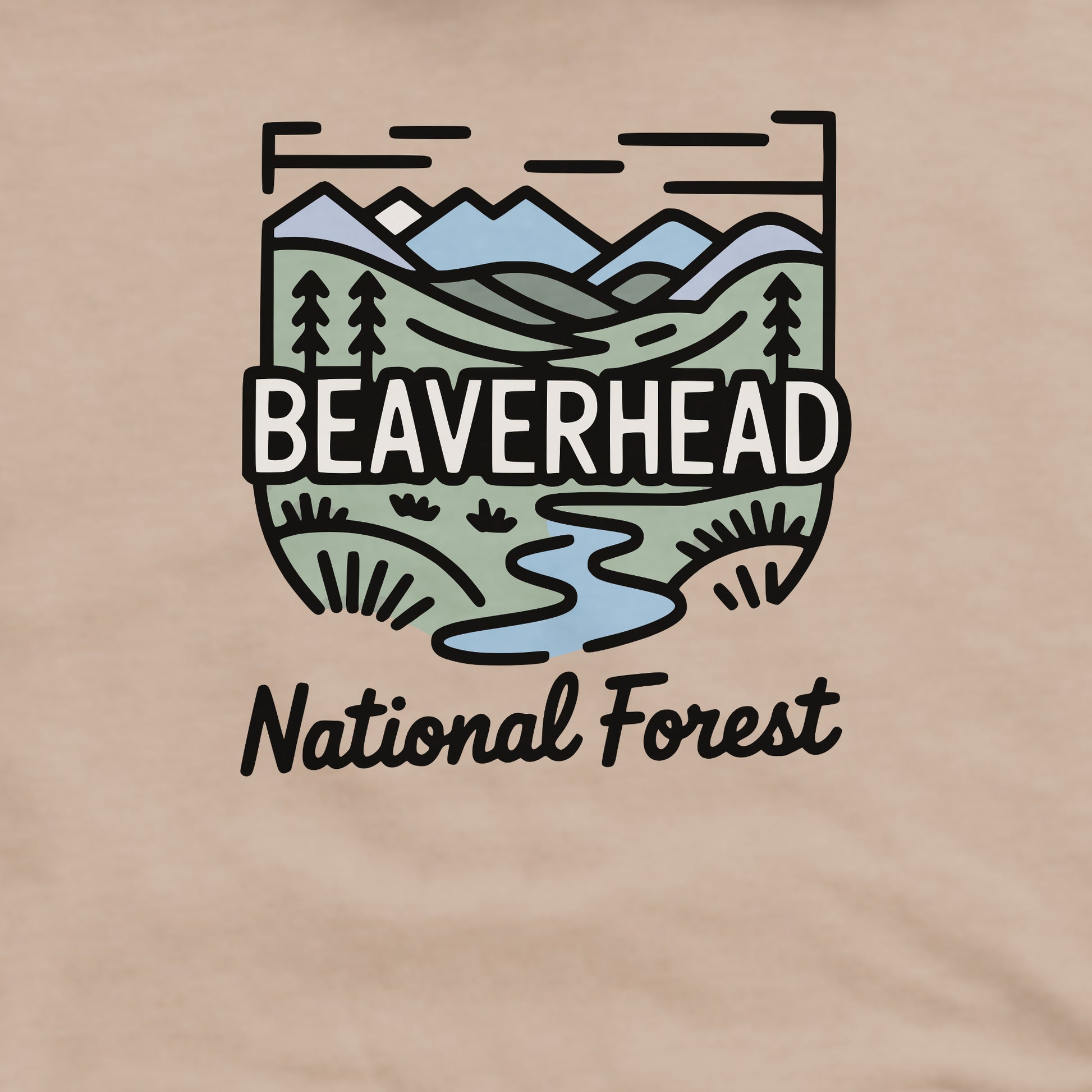 Beaverhead National Forest Crewneck Sweatshirt Adventure and Outdoors Themed Sweatshirt