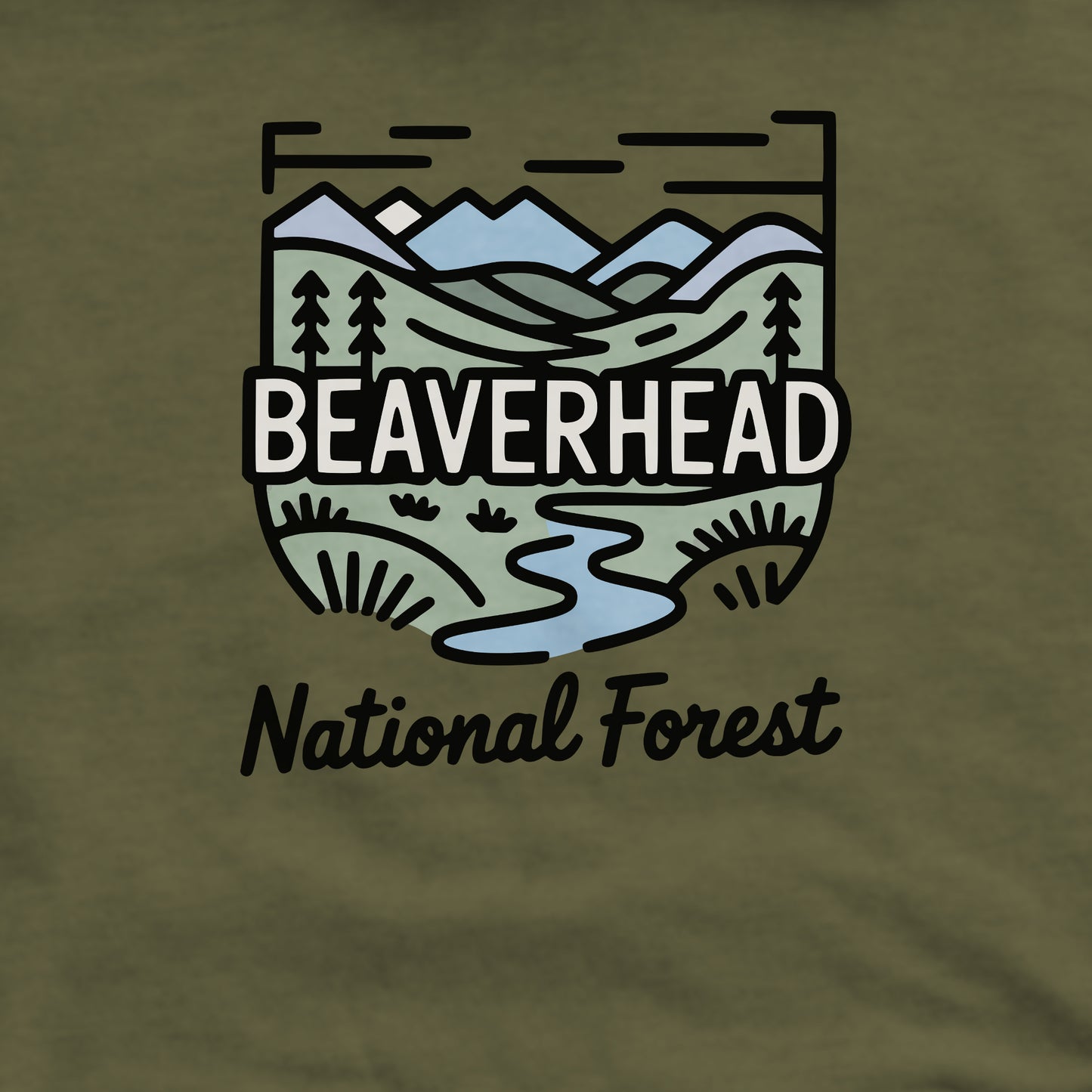 Beaverhead National Forest Crewneck Sweatshirt Adventure and Outdoors Themed Sweatshirt
