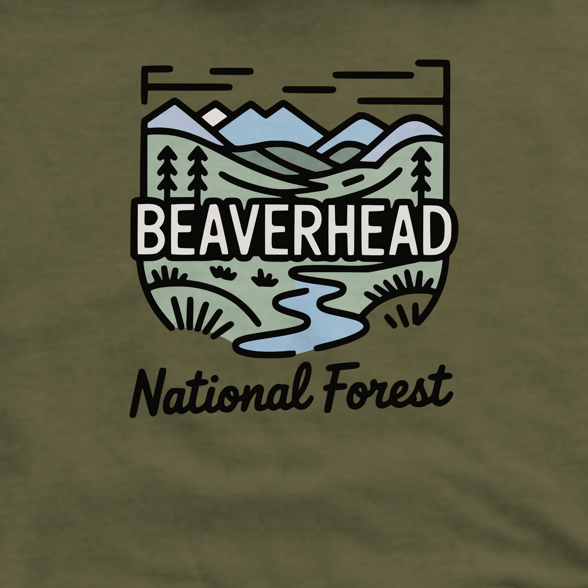 Beaverhead National Forest Crewneck Sweatshirt Adventure and Outdoors Themed Sweatshirt