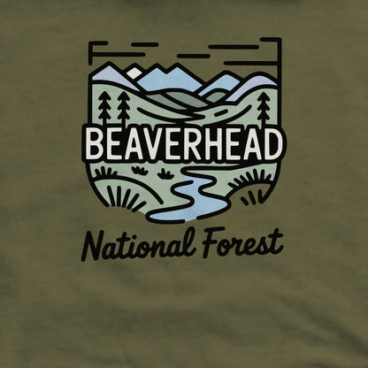 Beaverhead National Forest Crewneck Sweatshirt Adventure and Outdoors Themed Sweatshirt