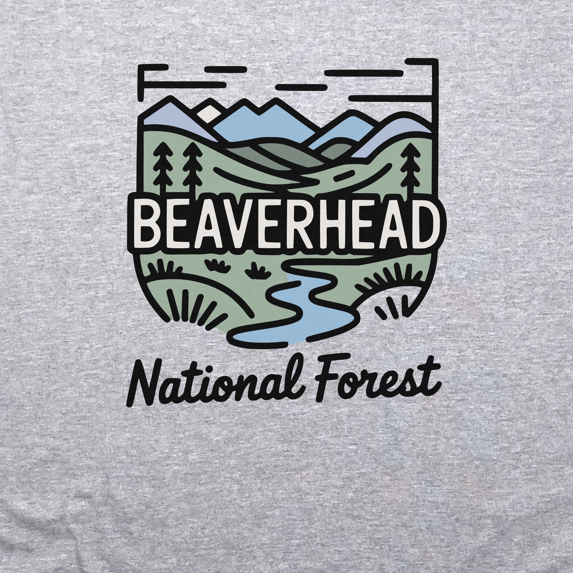 Beaverhead National Forest Crewneck Sweatshirt Adventure and Outdoors Themed Sweatshirt