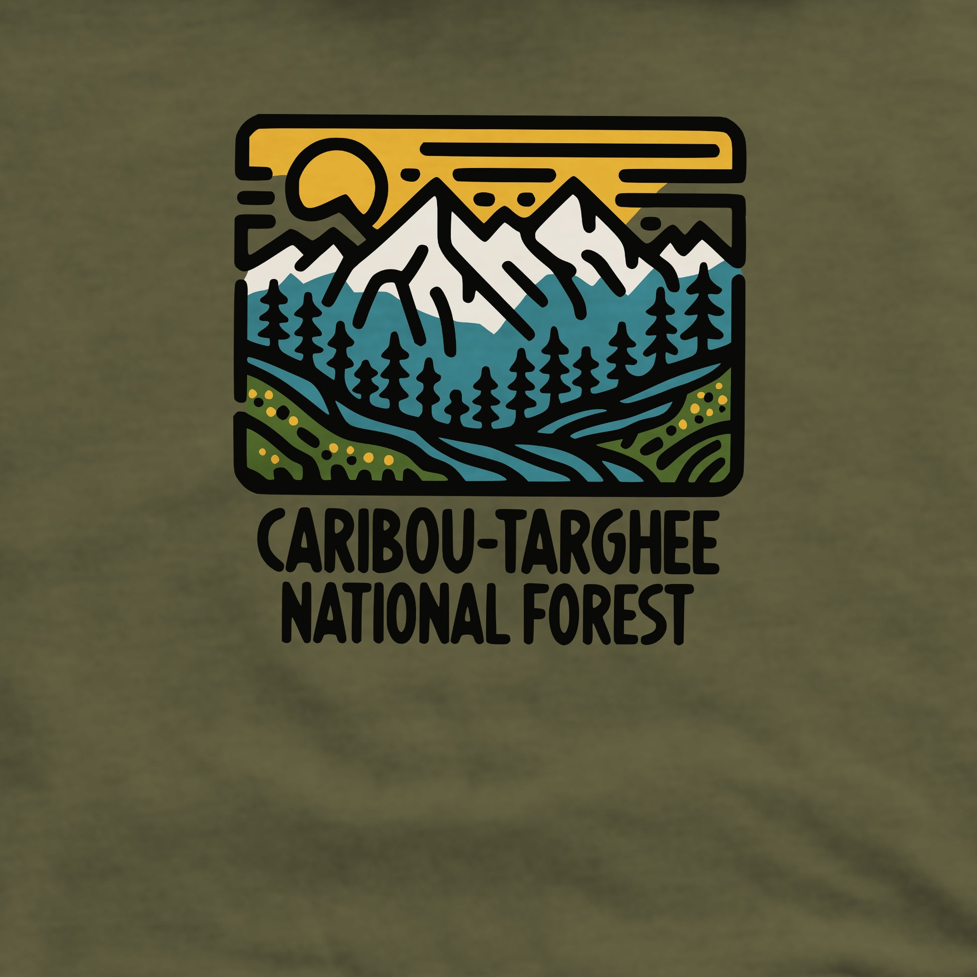 Caribou-Targhee National Forest Crewneck Sweatshirt Adventure and Outdoors Themed Sweatshirt