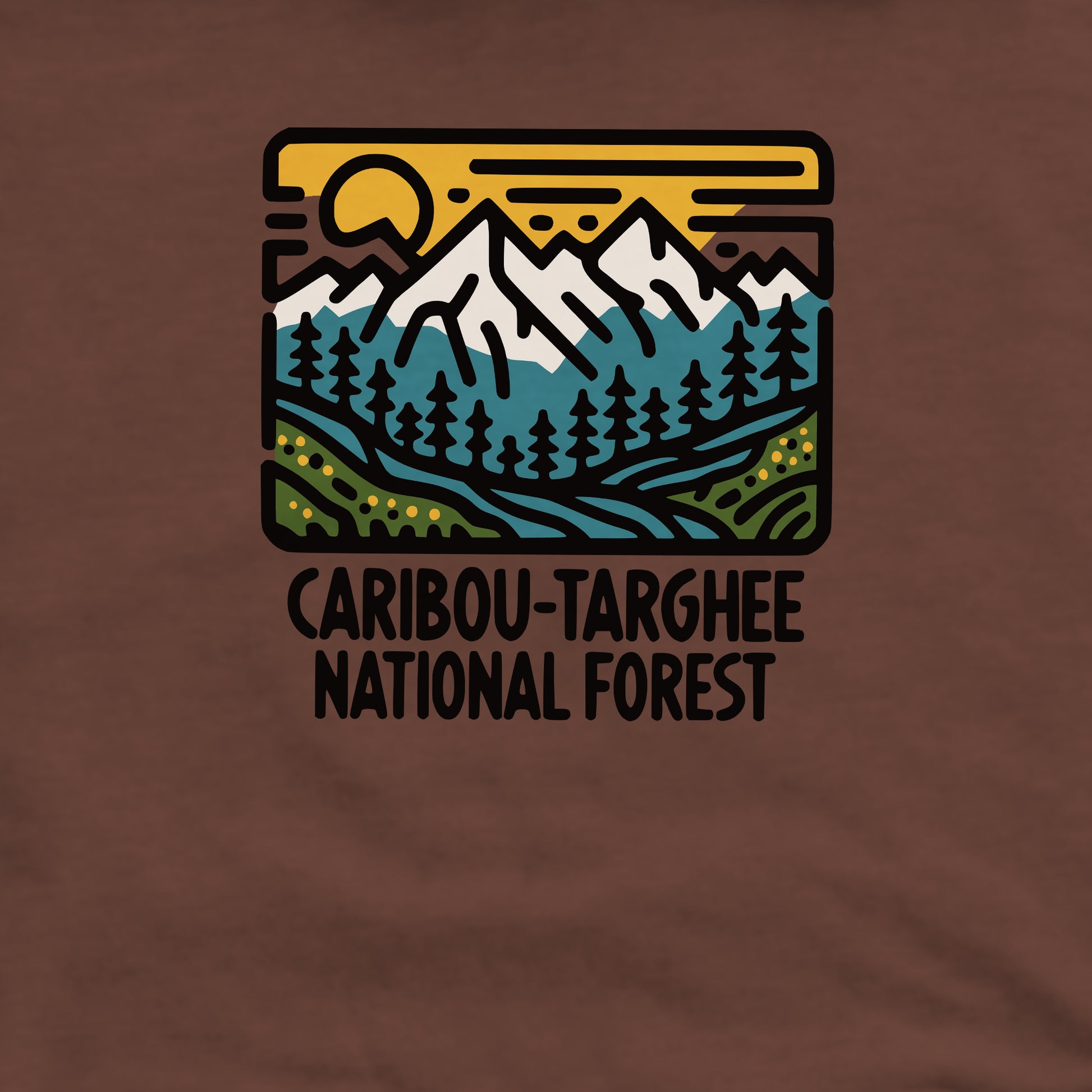 Caribou-Targhee National Forest Crewneck Sweatshirt Adventure and Outdoors Themed Sweatshirt