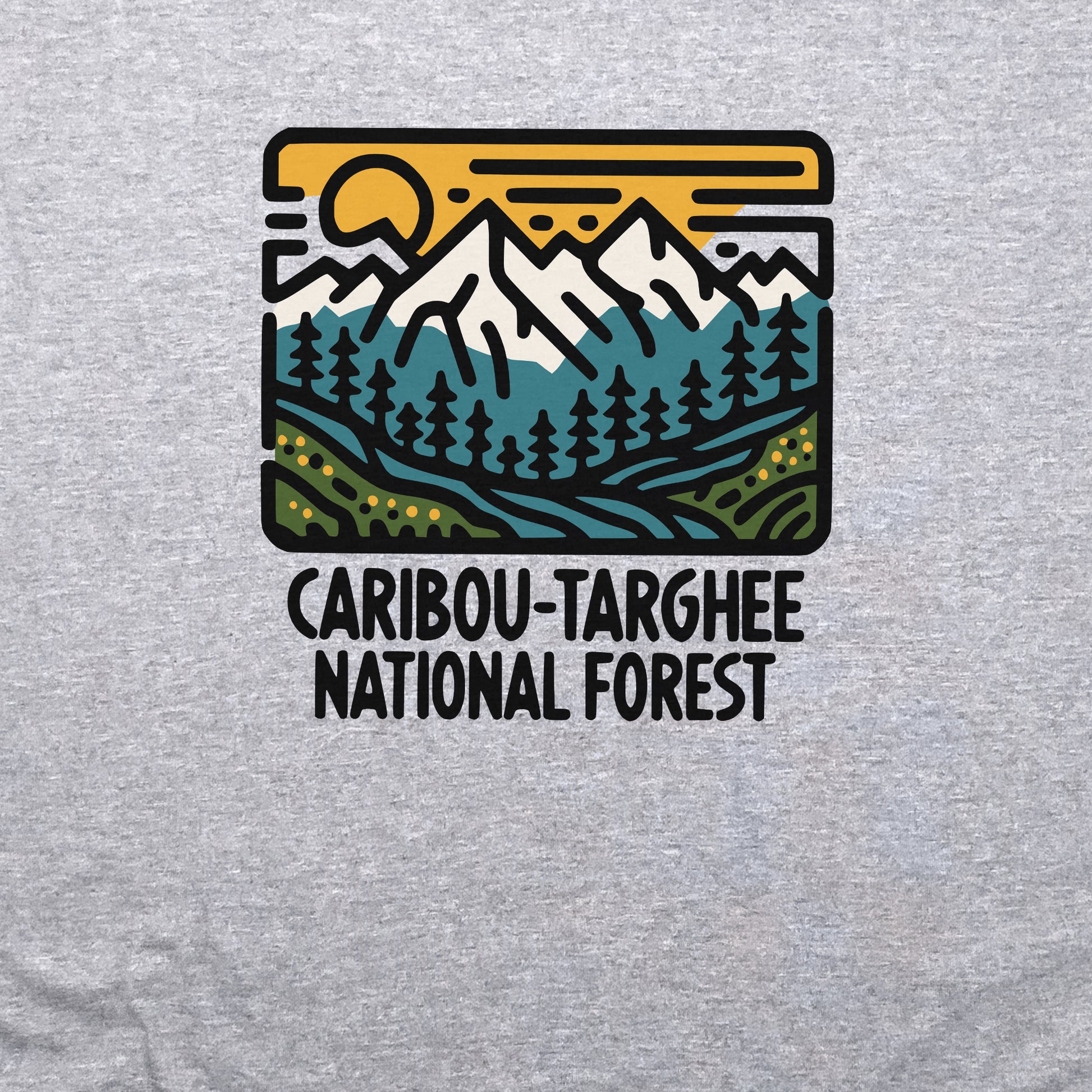 Caribou-Targhee National Forest Crewneck Sweatshirt Adventure and Outdoors Themed Sweatshirt