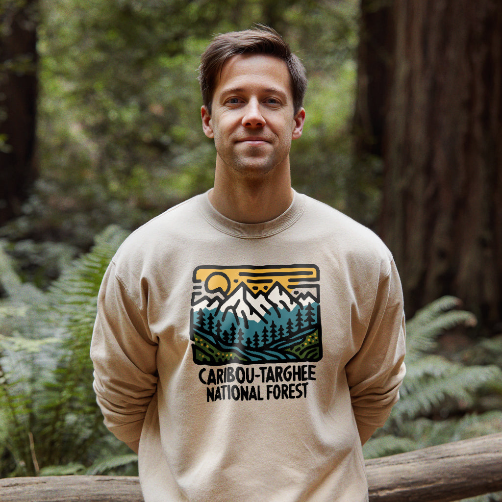 Caribou-Targhee National Forest Crewneck Sweatshirt Adventure and Outdoors Themed Sweatshirt