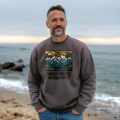 Caribou-Targhee National Forest Crewneck Sweatshirt Adventure and Outdoors Themed Sweatshirt
